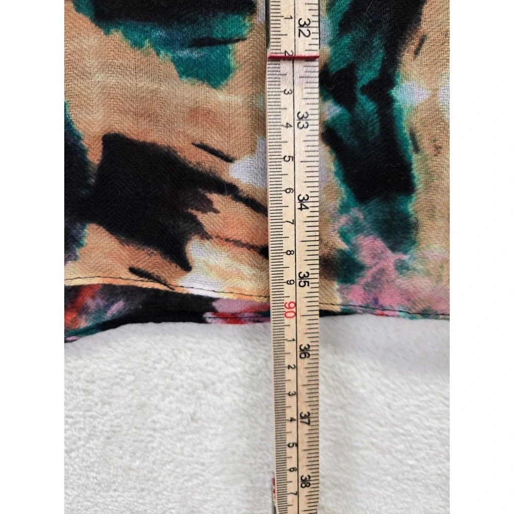 NWT Desigual‎ Love the World Recycled Tie Dye Scarf Green Pink Bohemian Festival